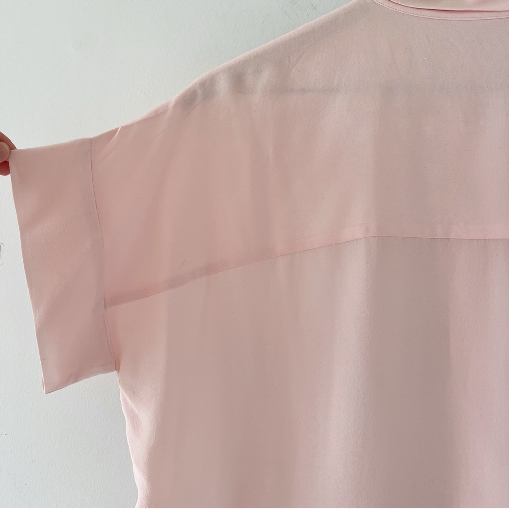 Everlane silk square shirt boxy button down blouse pink 0 - Picture 8 of 9